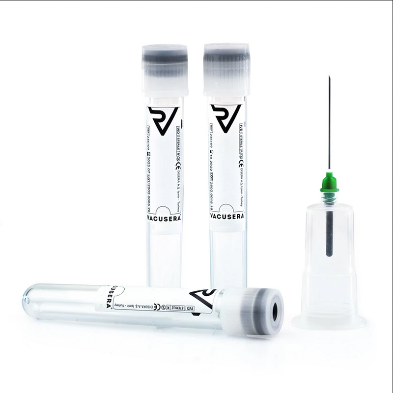 Пробірка Вакуумна для збору крові "ВОЛЕС", 5мл з К3 ЕДТА та гелем, біла кришка